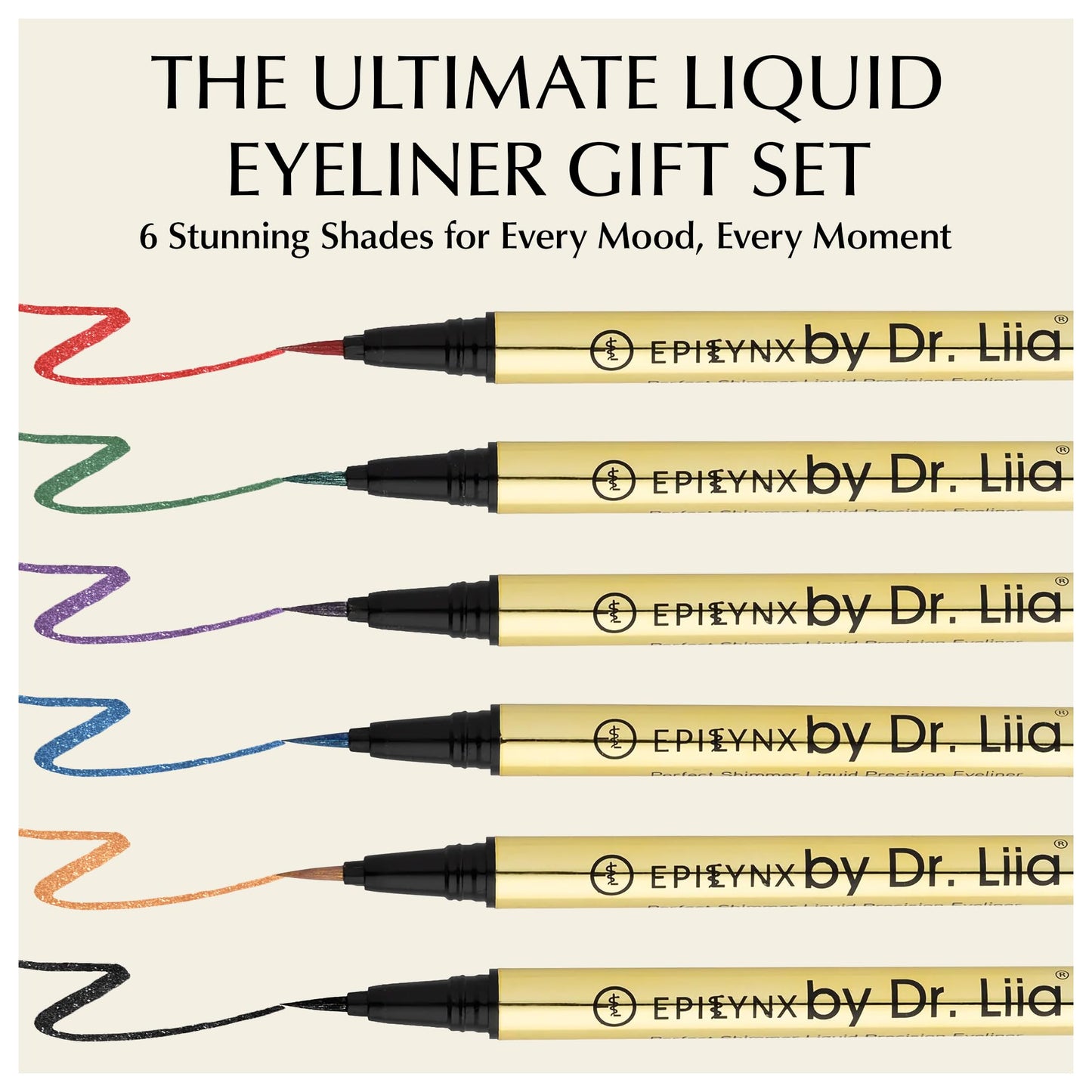 Liquid Eyeliner - Hypoallergenic Eyeliner with Fine Brush Tip, Long-Lasting Waterproof Eye Liner - Cruelty-Free, Vegan, Hypoallergenic, Gluten-Free Beauty & Personal Care EPILYNX