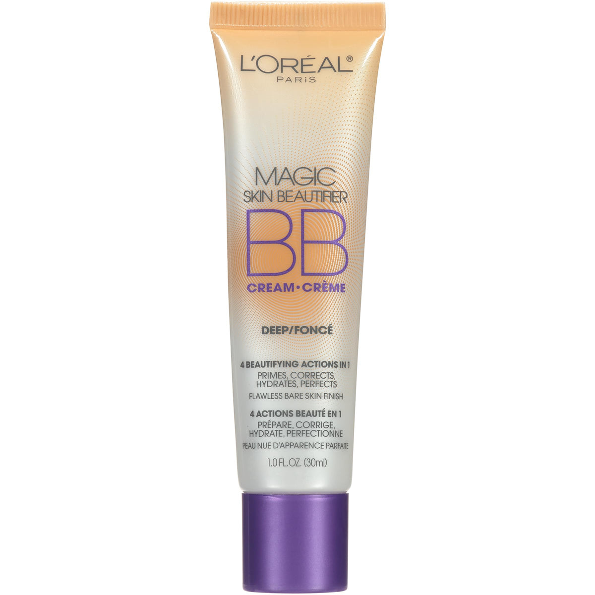 L'Oreal Paris Magic BB Cream, Hydrating Skin Beautifier & Color Changing Foundation, Light Coverage, Deep, 1 fl oz.