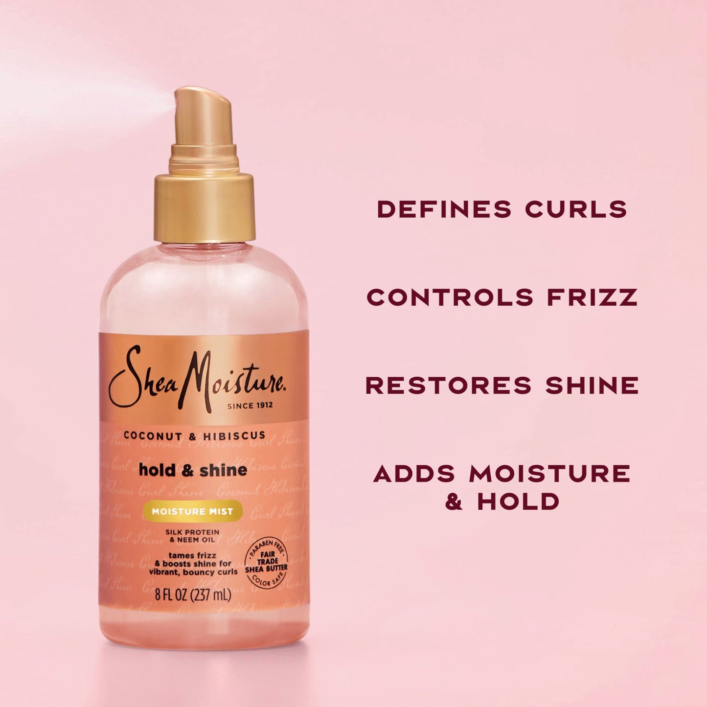 Shea Moisture Coconut & Hibiscus Hold & Shine Mist 8 Ounce (235ml) (6 Pack) Beauty & Personal Care Shea Moisture