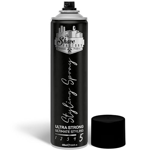 the shave factory Ultra Strong Styling Spray: Long-lasting Hold, Perfect Control and Impeccable Style 400ml 13.52 fl oz. (Regular) Beauty & Personal Care the shave factory