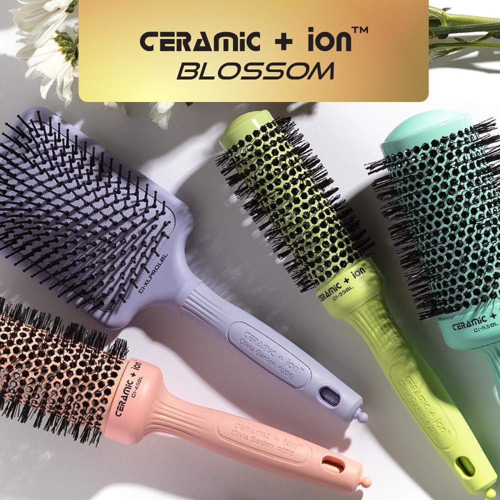 Olivia Garden Ceramic + Ion XL Pro Hair Brush, Blossom limited edition Beauty & Personal Care Olivia Garden