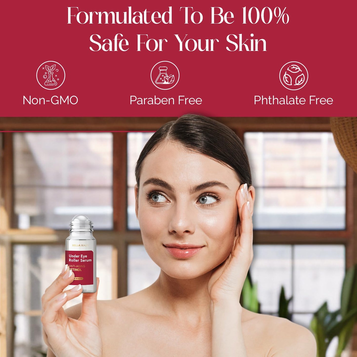 Bella Beauty Retinol Under Eye Serum - Firming & Smoothing Roller for Puffiness & Dark Circles - Dermatologist Tested, Anti-Aging Korean Skin Care Beauty & Personal Care Bella Beauty