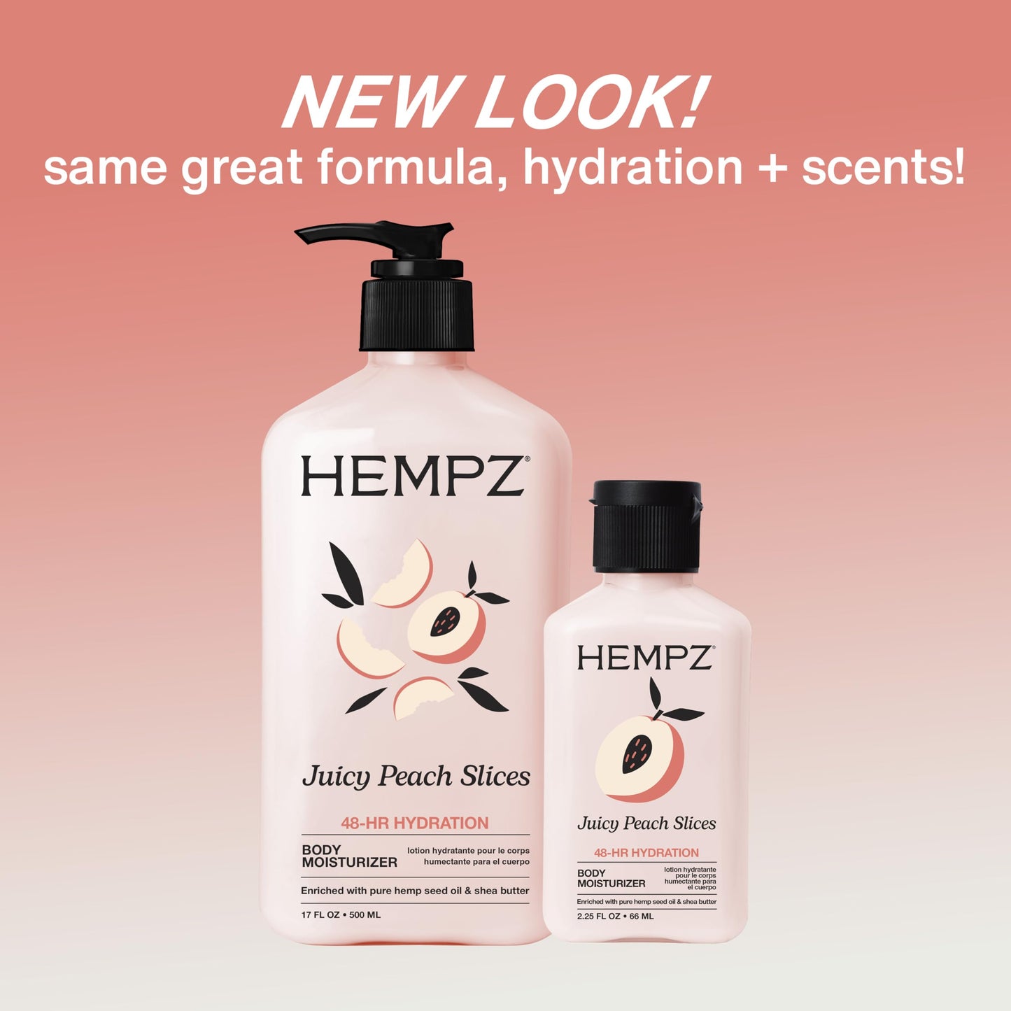 Hempz Juicy Peach Lotion, Natural Hemp Seed Oil Hydrating Body Moisturizer with Shea Butter, Peach Extract, and Aloe Vera Extract, 17 fl.oz. Beauty & Personal Care Hempz