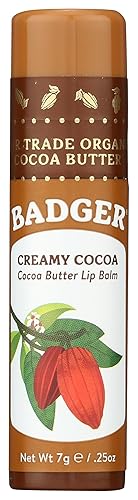 Badger, Creamy Cocoa Lip Balm Stick, 0.25 Ounce Beauty & Personal Care Badger