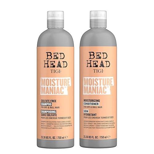 TIGI Bed Head Sulfate Free Shampoo and Conditioner Set for Dry Hair, Moisture Maniac Hair Care with Argan Oil, 25.36 fl oz, 2 Pack Beauty & Personal Care TIGI