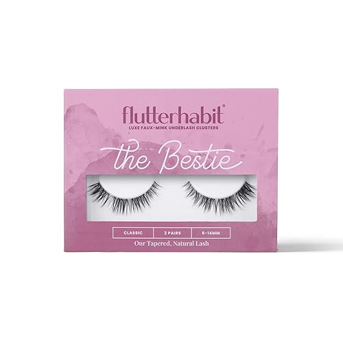 FlutterHabit The Bestie Lashes, 2 Sets of Eyelashes, DIY Lash Extensions, Up to 10 Day Lash Wear, Salon Quality Cluster Eyelashes for a Natural Look… Beauty & Personal Care FlutterHabit