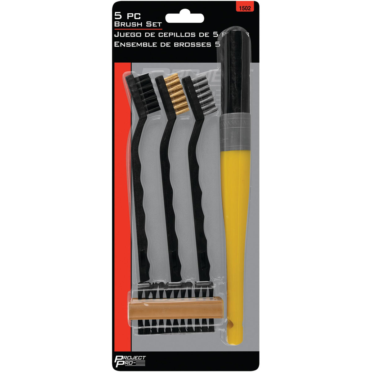 Performance Tool 1502 5-Piece Detail Cleaning Brush Set