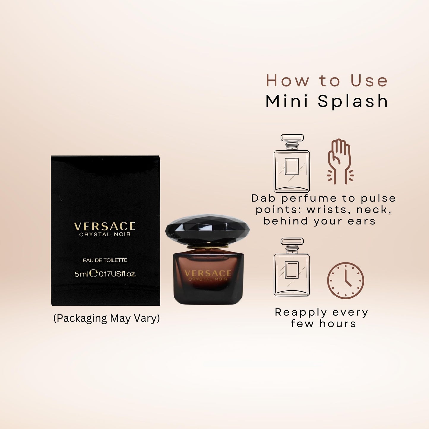 Versace Crystal Noir for Women Eau de Toilette Splash, 5ml Beauty & Personal Care Versace