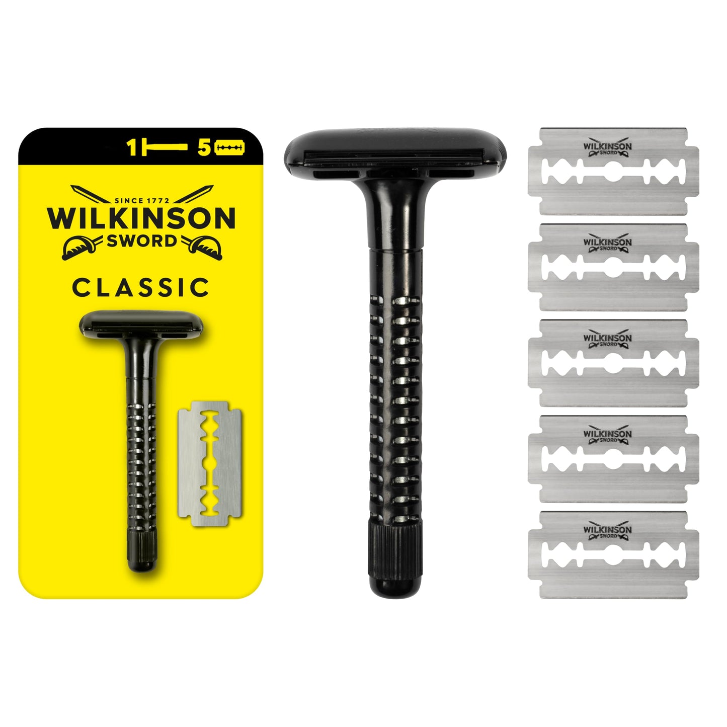 Wilkinson Sword Classic Men's Razor with 5 Razor Blades Beauty and Personal Care Wilkinson Sword