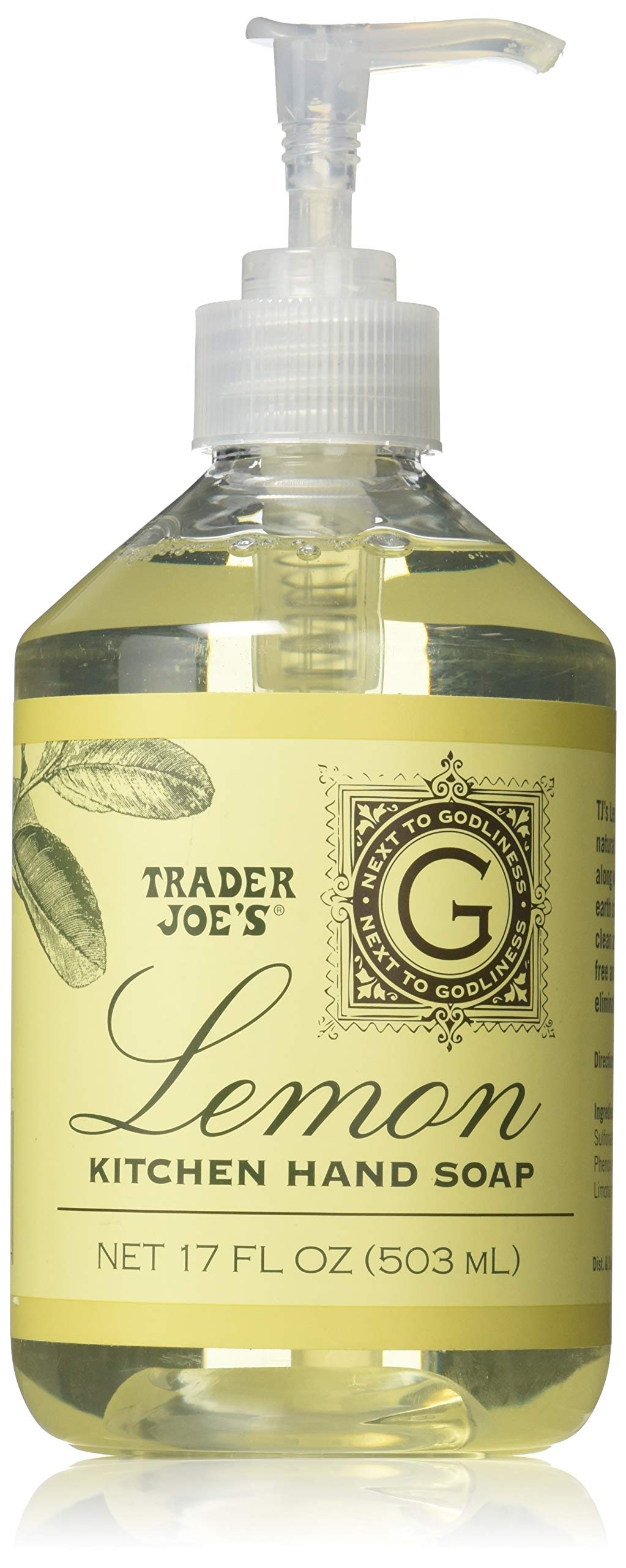 Trader Joes Next to Godliness Hand Soap (Lemon Kitchen Hand Soap) Beauty & Personal Care Trader Joe's