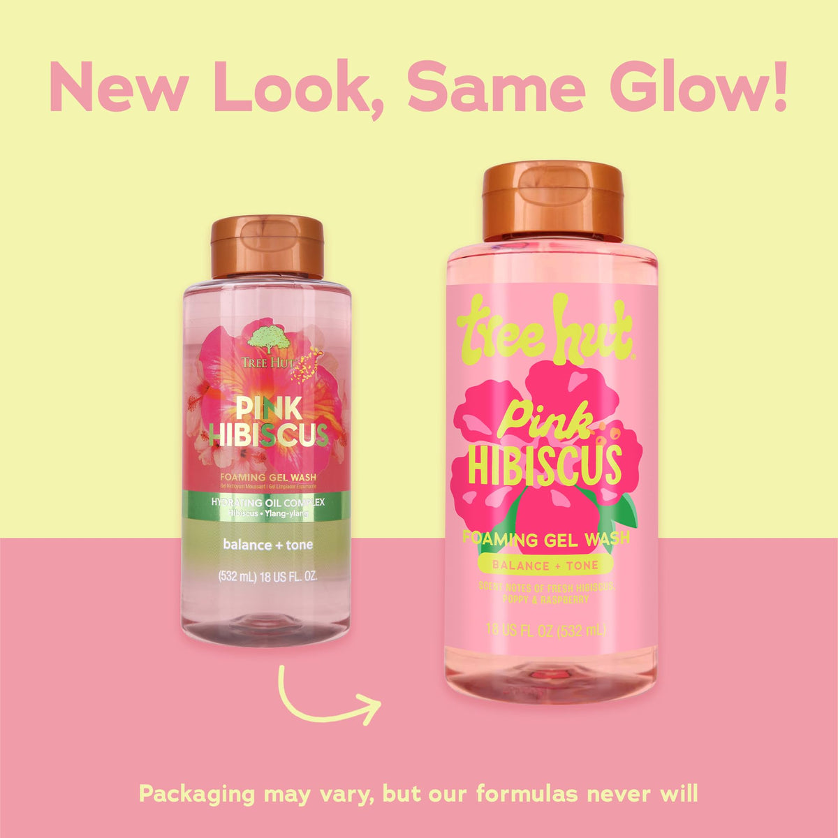 Tree Hut Pink Hibiscus Foaming Gel Wash, Hydrating & Moisturizing Body Wash with Shea Butter & Nourishing Essential Oils, Daily Cleanser for Soft Beauty & Personal Care Tree Hut