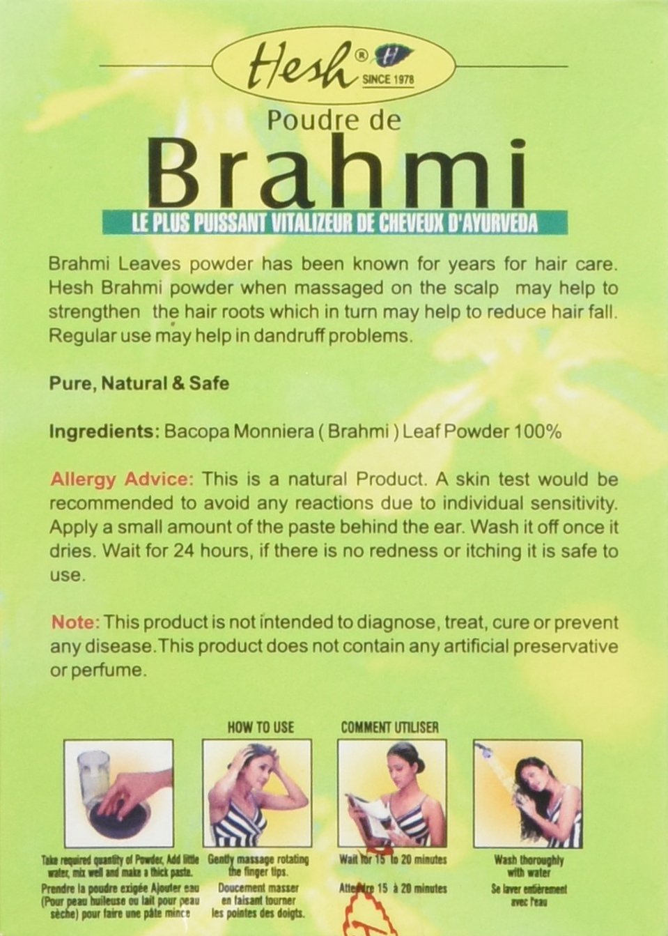 2 X 100G HESH BRAHMI POWDER by Kodiake by USA Beauty & Personal Care Hesh