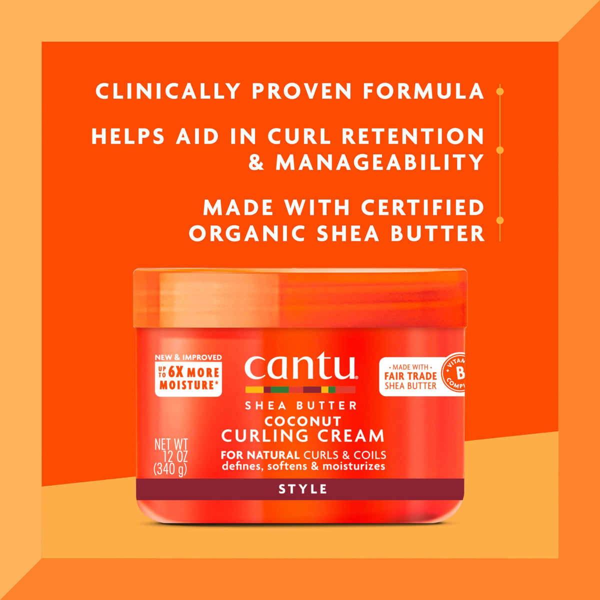 Cantu Shea Butter Coconut Curling Cream, 12 Ounce (Pack of 4) Beauty & Personal Care SheaMoisture