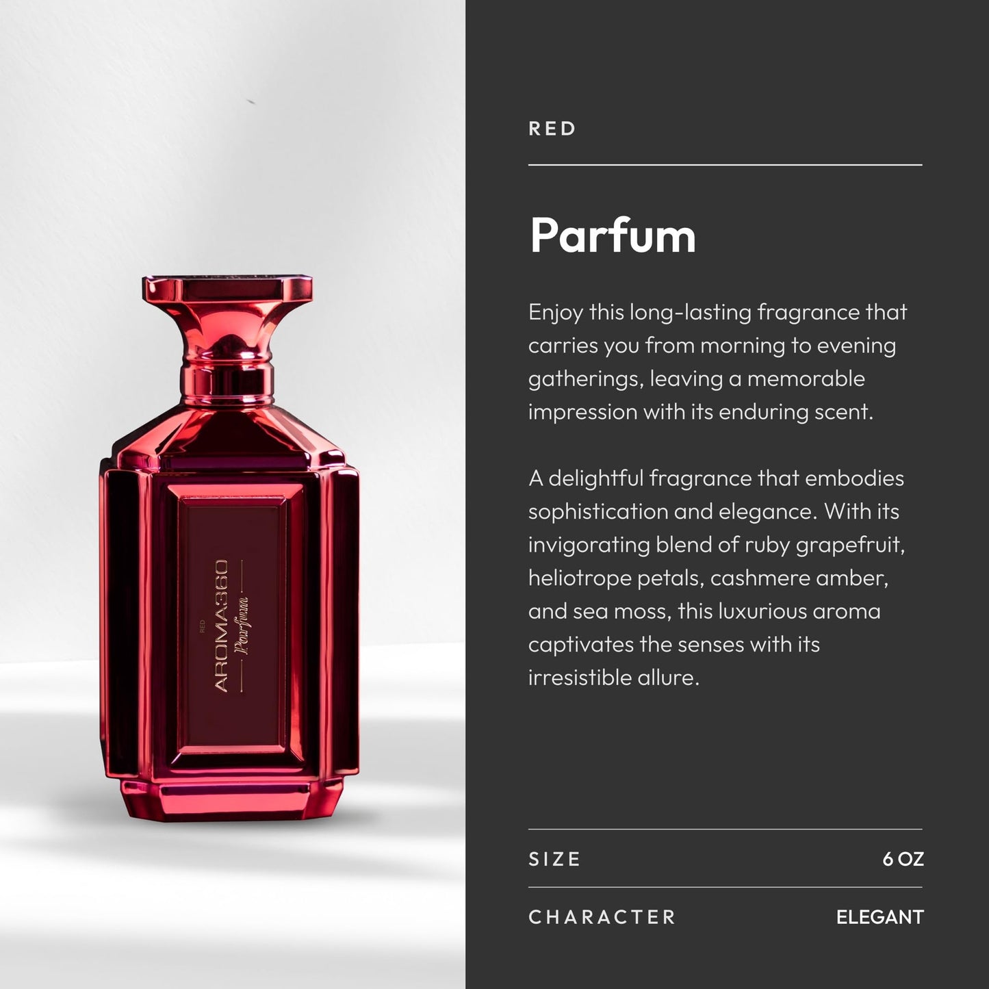Aroma360 Women's Perfume - Luxurious Fragrance - Notes of Grapefruit, Amber, Peppercorn & Sea Moss - Red, 50mL/1.7 fl oz Beauty & Personal Care Aroma360