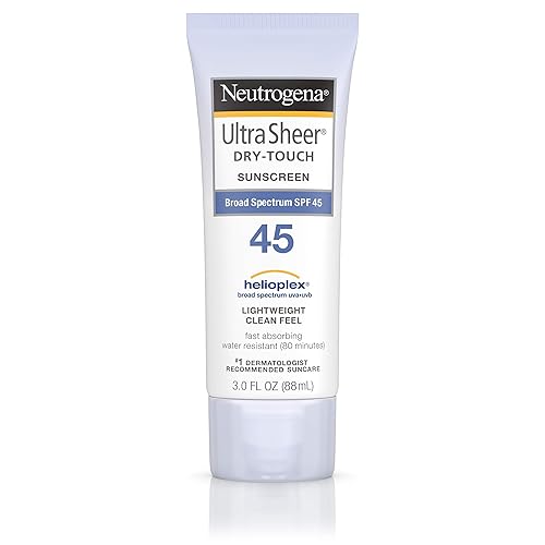 Neutrogena Ultra Sheer Dry-Touch Water Resistant and Non-Greasy Sunscreen Lotion with Broad Spectrum SPF 45, 3 fl. oz Beauty & Personal Care Neutrogena