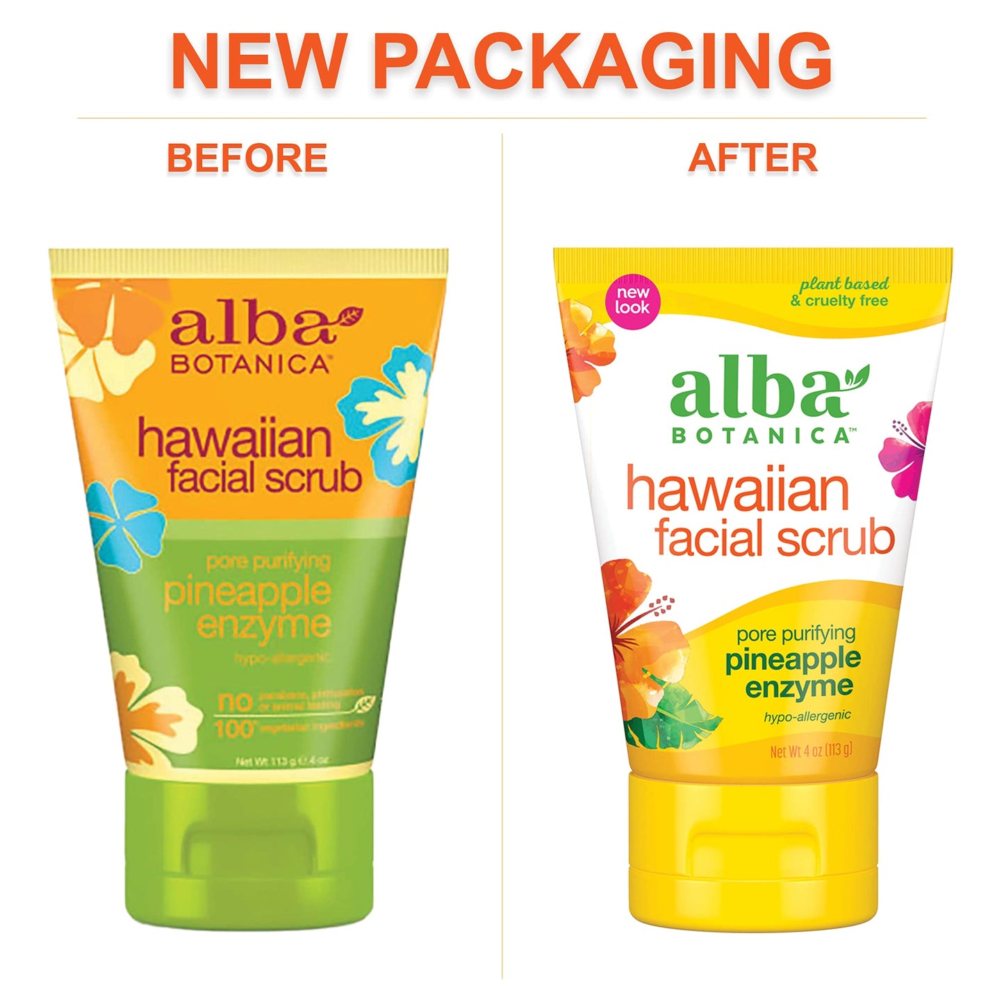 Alba Botanica Hawaiian Facial Scrub, Pore Purifying Pineapple Enzyme, 4 Oz Beauty & Personal Care Alba Botanica