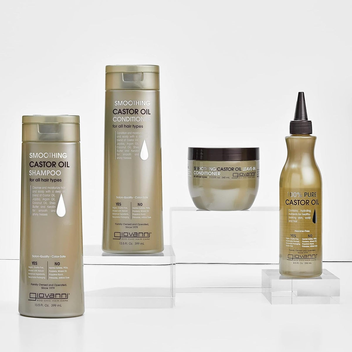 GIOVANNI Smoothing Castor Oil Conditioner, All Hair Types, Jojoba, 13.5 oz