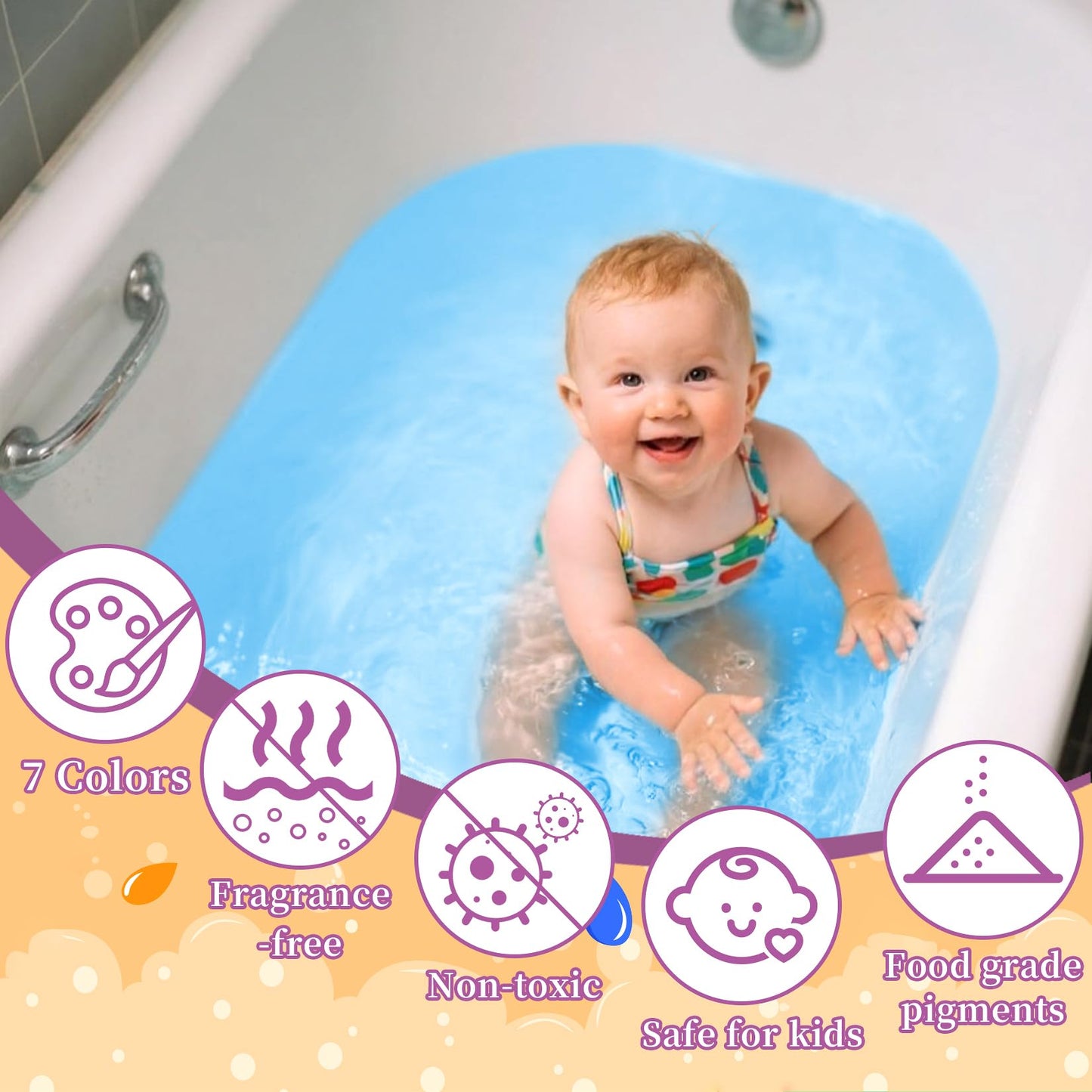 RAQEHO Colorful Bath Tablets, Water Coloring BathBomb, Fizzy, Fragrance Free & Non Toxic, Coloring Potion Tablets Spa Bath Stuff Science Experiments Beauty and Personal Care RAQEHO