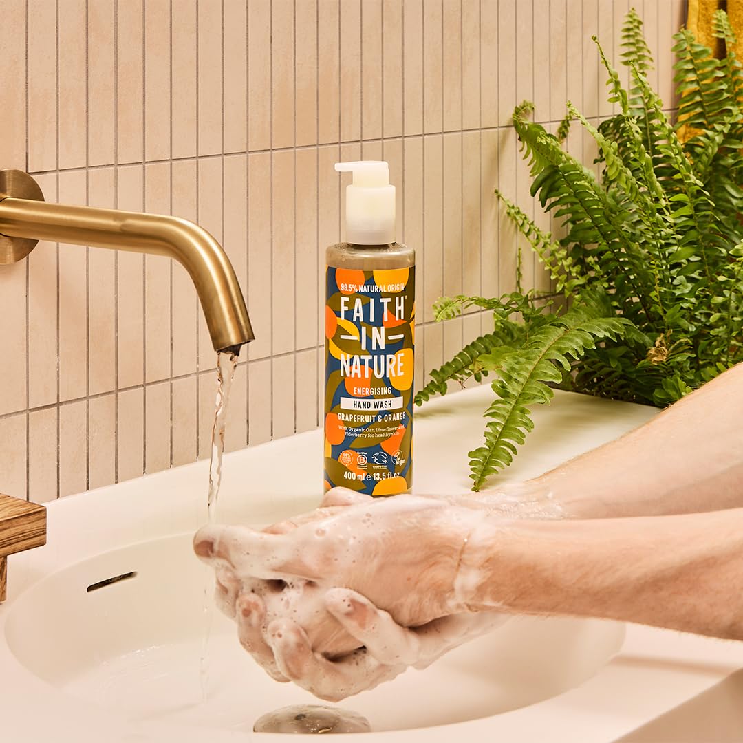 Faith In Nature Natural Grapefruit and Orange Hand Wash, Invigorating, Vegan and Cruelty Free, No SLS or Parabens, 400 ml Beauty & Personal Care FAITH IN NATURE