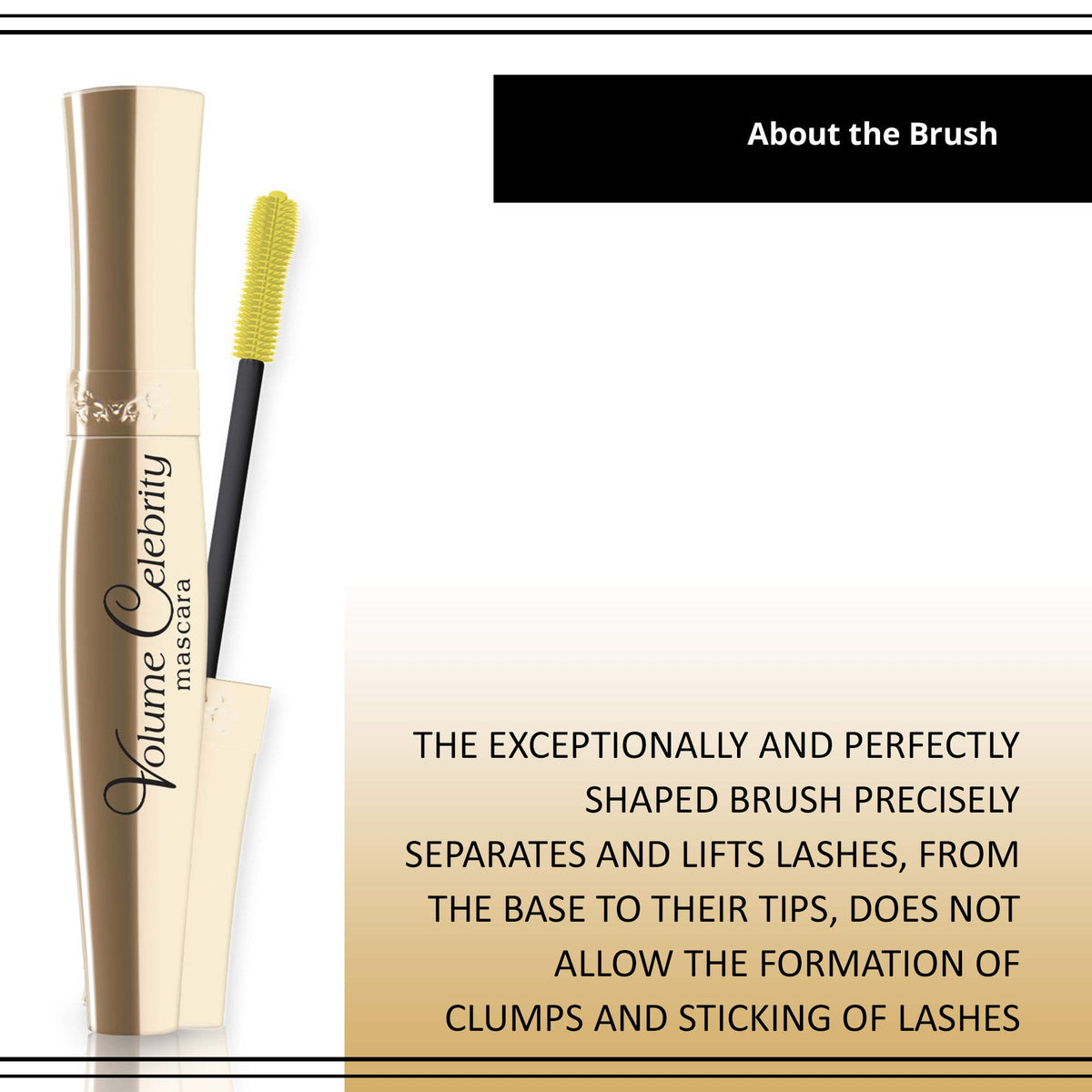 VOLUME CELEBRITY THICKENING AND LENGTHENING MASCARA WITH REBUILDING SERUM