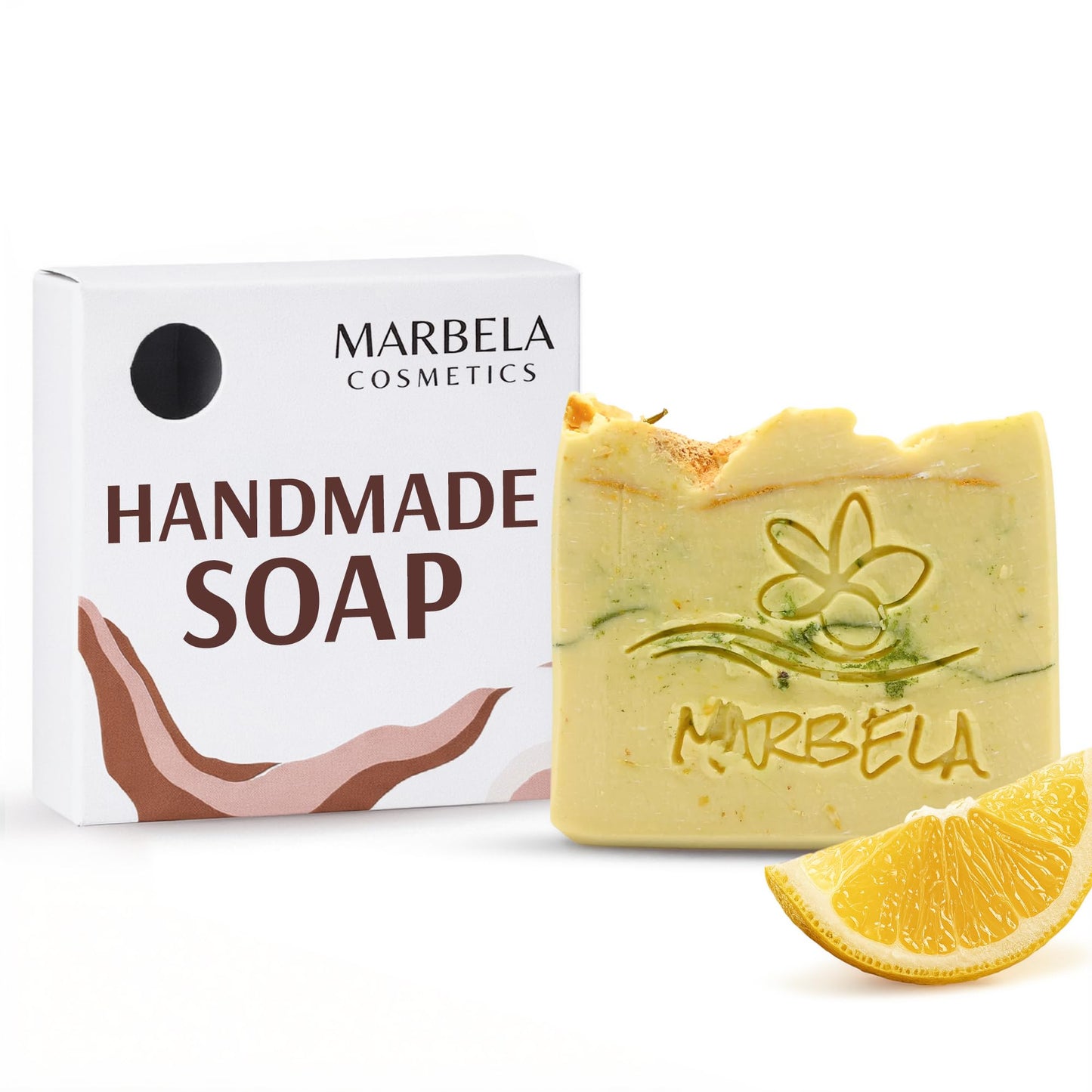 Marbela Cosmetics Handmade Soap Bar - Made in USA, Vegan Friendly, Palm Oil Free, Natural Bar Soap - Face & Body Soap for Daily Skin Care Beauty & Personal Care Marbela