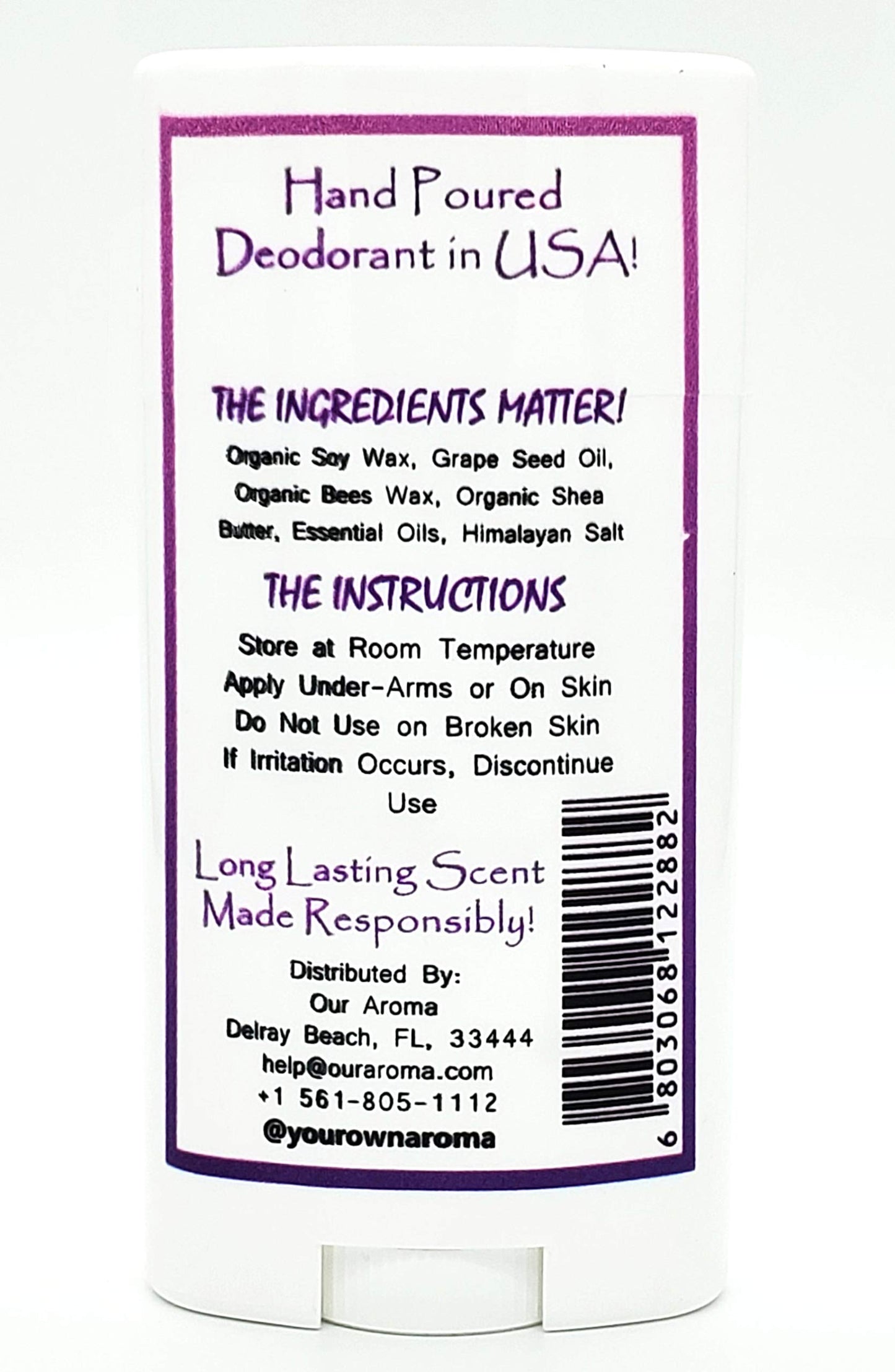 Our Aroma Natural Deodorant for Women - Hand Poured Aluminum Free Deodorant - Gluten Free, Cruelty Free, Free of Parabens - Spring Floral Scent… Beauty and Personal Care Our Aroma
