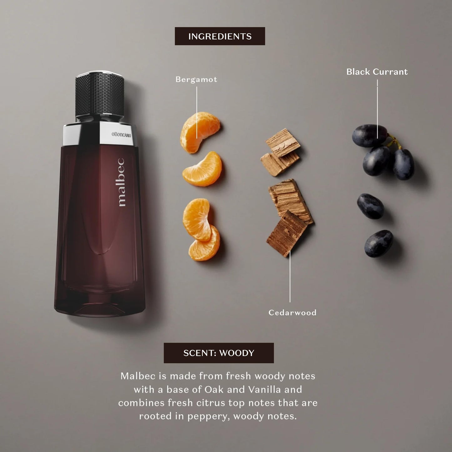 Malbec Classic Eau de Toilette By O Boticario, Cologne For Men, Long-Lasting Fragrances, French Oak Barrel-Aged Red Wine & Woody Amber Perfume Scent Beauty & Personal Care Malbec