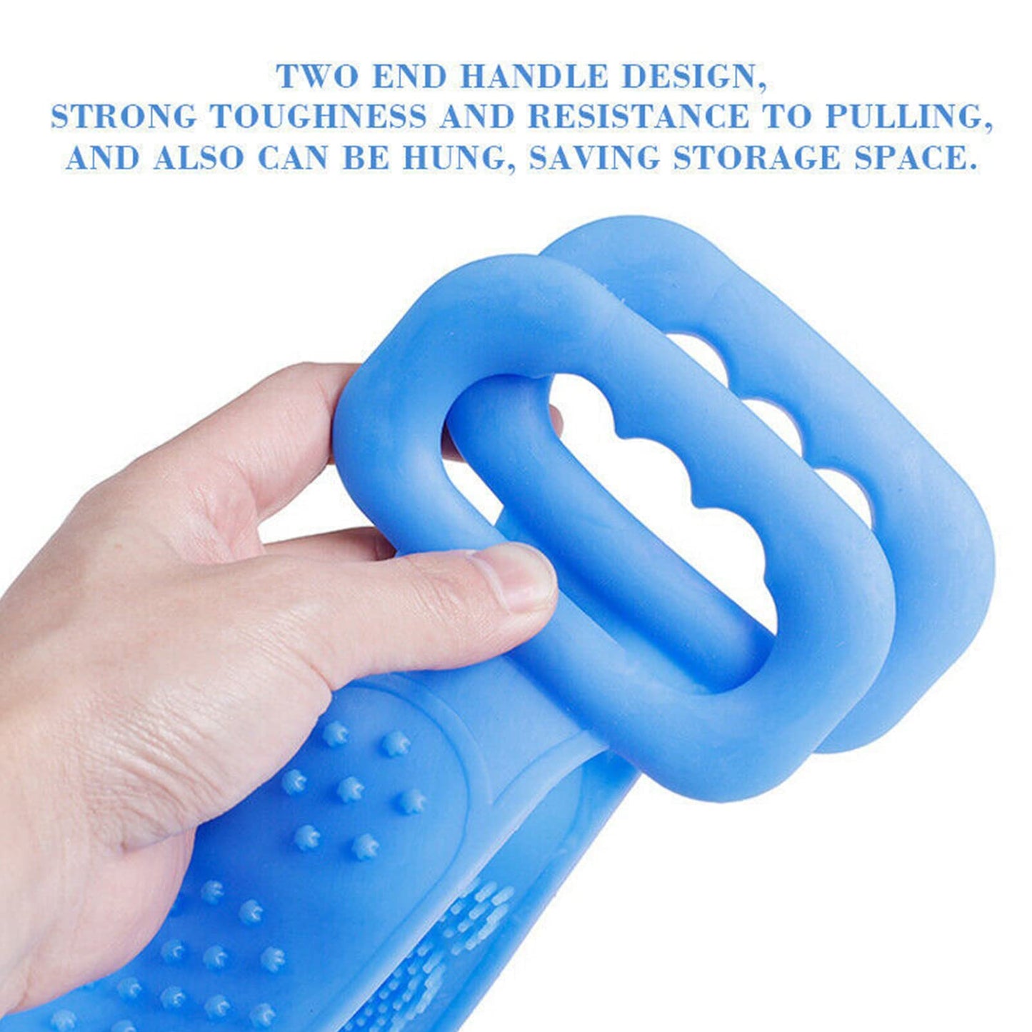 YUYTE Silicone Back Scrubber Brushfor Shower,Dual Sided Bath Body Scrubber,Shower Brush Washer Extra Long with Handle,Back Applicator,Exfoliating Back Beauty and Personal Care YUYTE