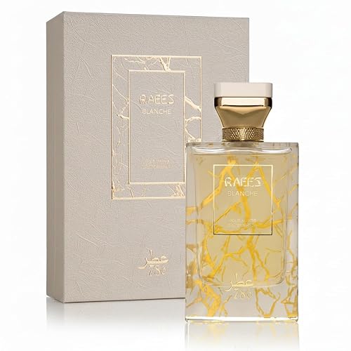 Jo Milano Raees Blanche Eau De Parfum Spray | 3.4 oz (100ml) | Almond, Vanilla, Sweet, Fruity, Fresh, Powdery Scent | Long Lasting Fragrance for Men Beauty & Personal Care Jo Milano
