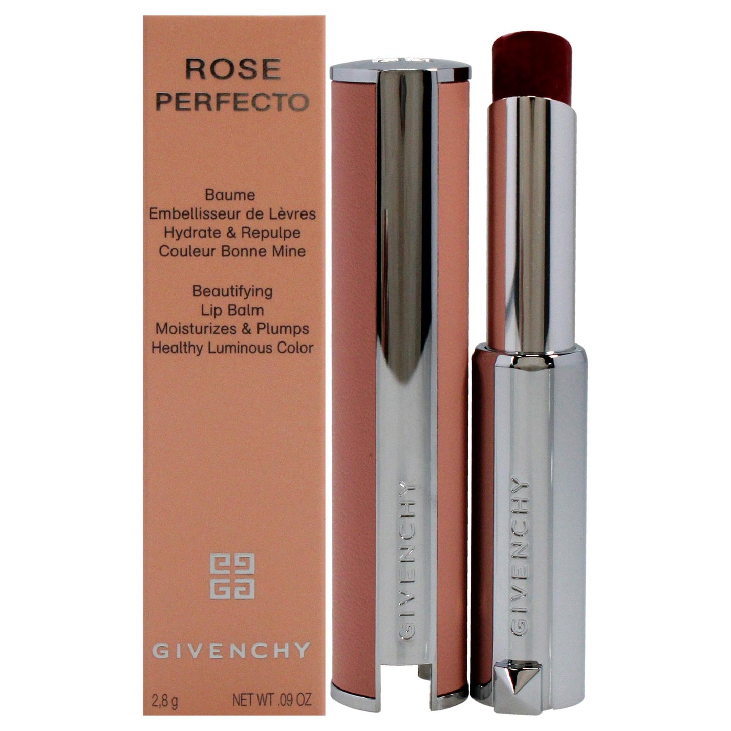 Givenchy Rose Perfecto Plumping Lip Balm - N37 Rouge Graine for Women - 0.09 oz Lip Balm Beauty and Personal Care Givenchy