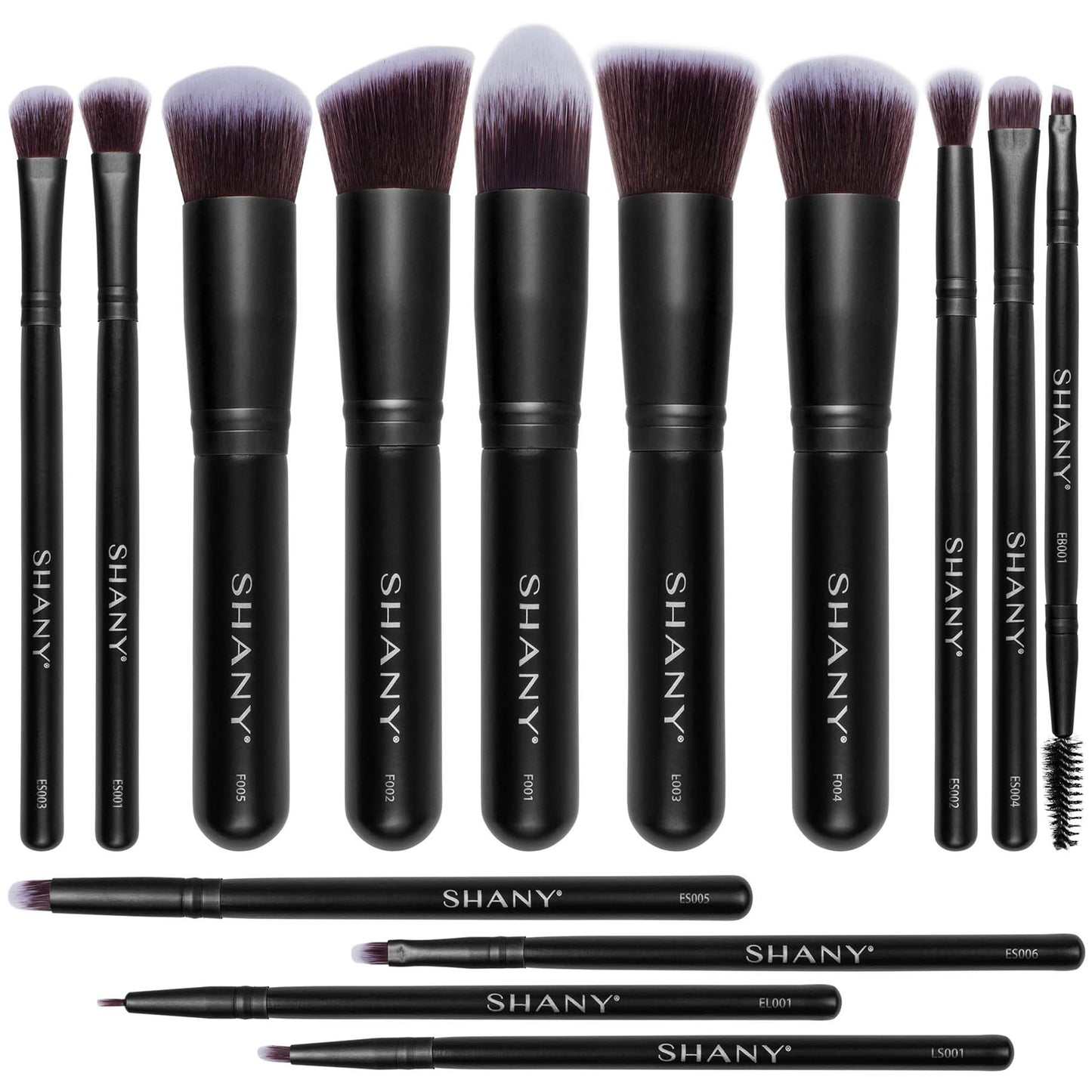 SHANY Makeup Brushes - Black Bombshell - 14-Piece Brush Set - Foundation Powder Concealers Eye Shadows Makeup brushes - Complete Kabuki Makeup Brush Beauty & Personal Care SHANY