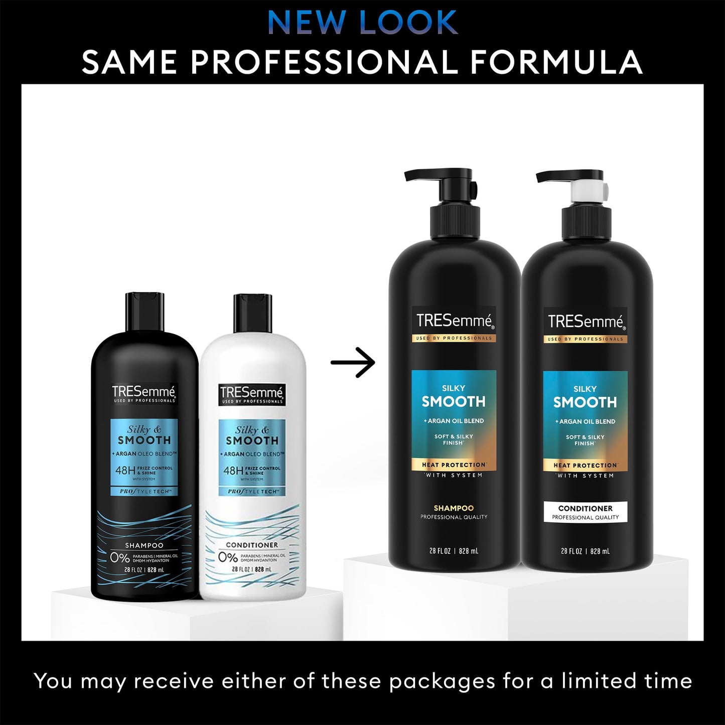 TRESemmé Shampoo and Conditioner Set, Silky & Smooth + Keratin Repair Hair Mask - Anti-Frizz Hair Products with Argan Oleo Blend (3 Piece Set) Beauty & Personal Care TRESemmé