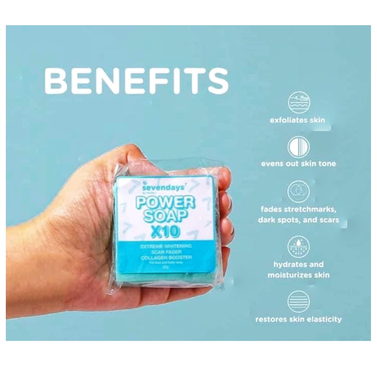 2 Bars SevenDays by Her Skin POWER SOAP for Face & Body, 80g Beauty & Personal Care HerSkin
