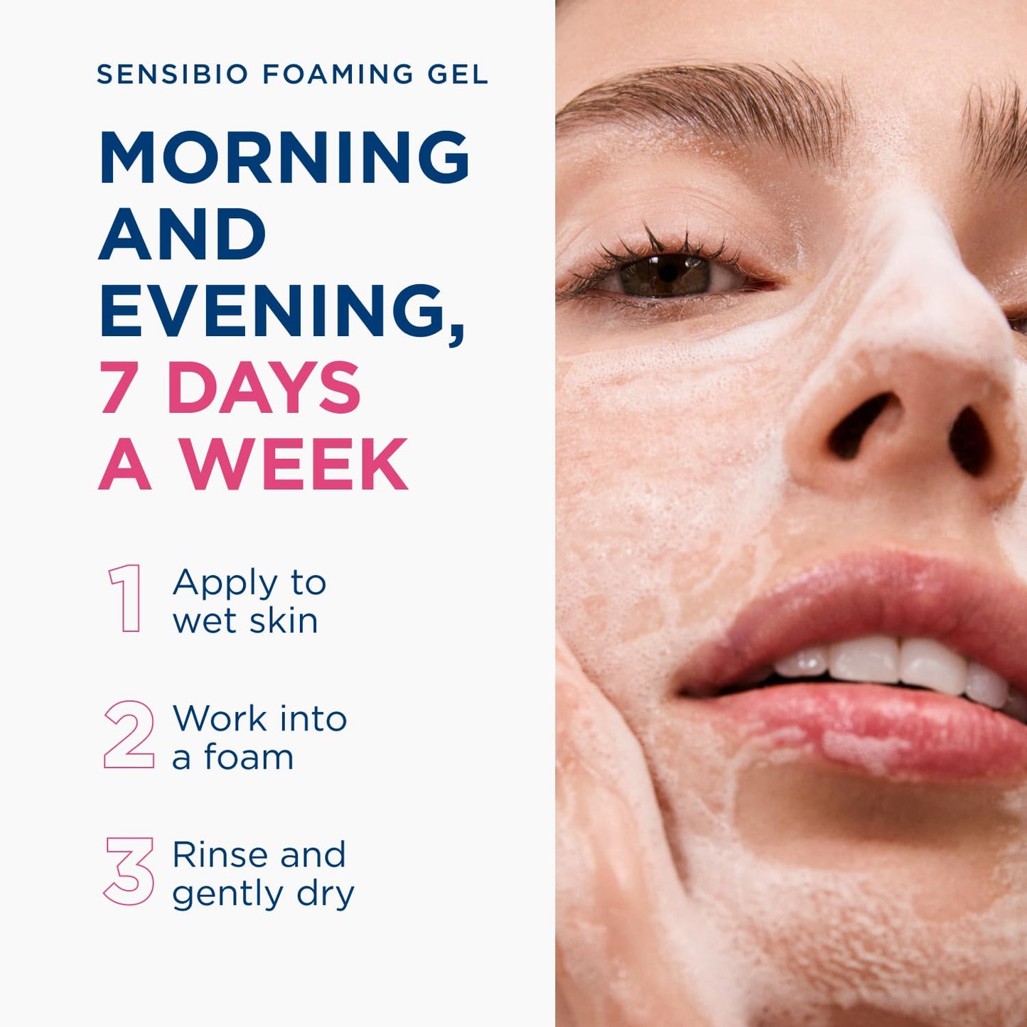 Bioderma Sensibio Foaming Gel Gentle Face Cleanser, Cleansing and Makeup Removing Refreshing Feeling for Sensitive Skin, Unscented, 16.9 Fl Oz Beauty and Personal Care Bioderma
