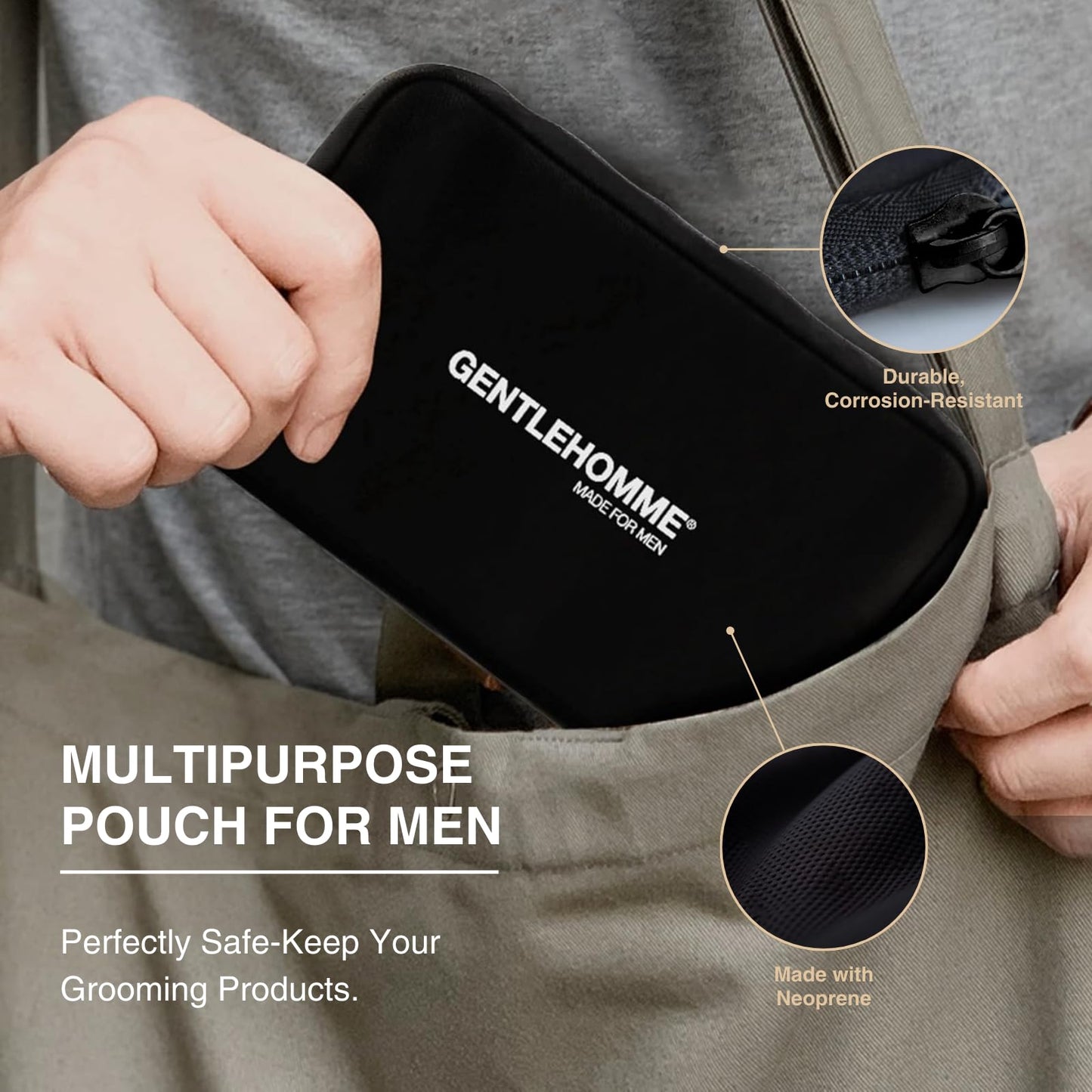 Beard Shampoo & Pouch Kit - Men’s Beard Wash - Hydrate, Cleanse, Soften & Strengthen - For Itchy & Flaky Facial Hair - With Witch Hazel - All Skin Beauty and Personal Care Gentlehomme
