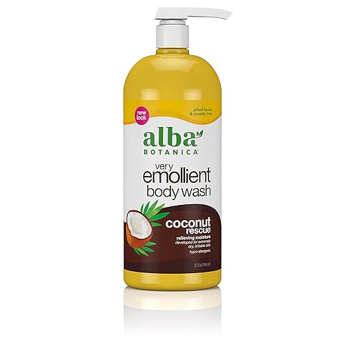 Alba Botanica Very Emollient Body Wash, Coconut Rescue, 32 Oz Beauty & Personal Care Alba Botanica