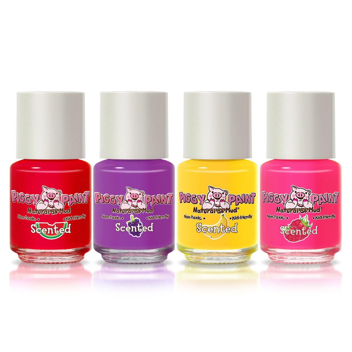 Piggy Paint Nail Polish, Non-Toxic - Scented Silly Unicorns (4 Color Set)