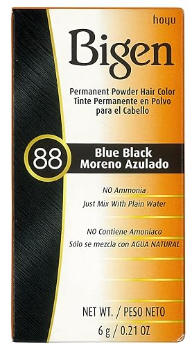 Bigen Permanent Powder Hair Color 88 Blue Black 1 ea (Pack of 5) Beauty & Personal Care Bigen