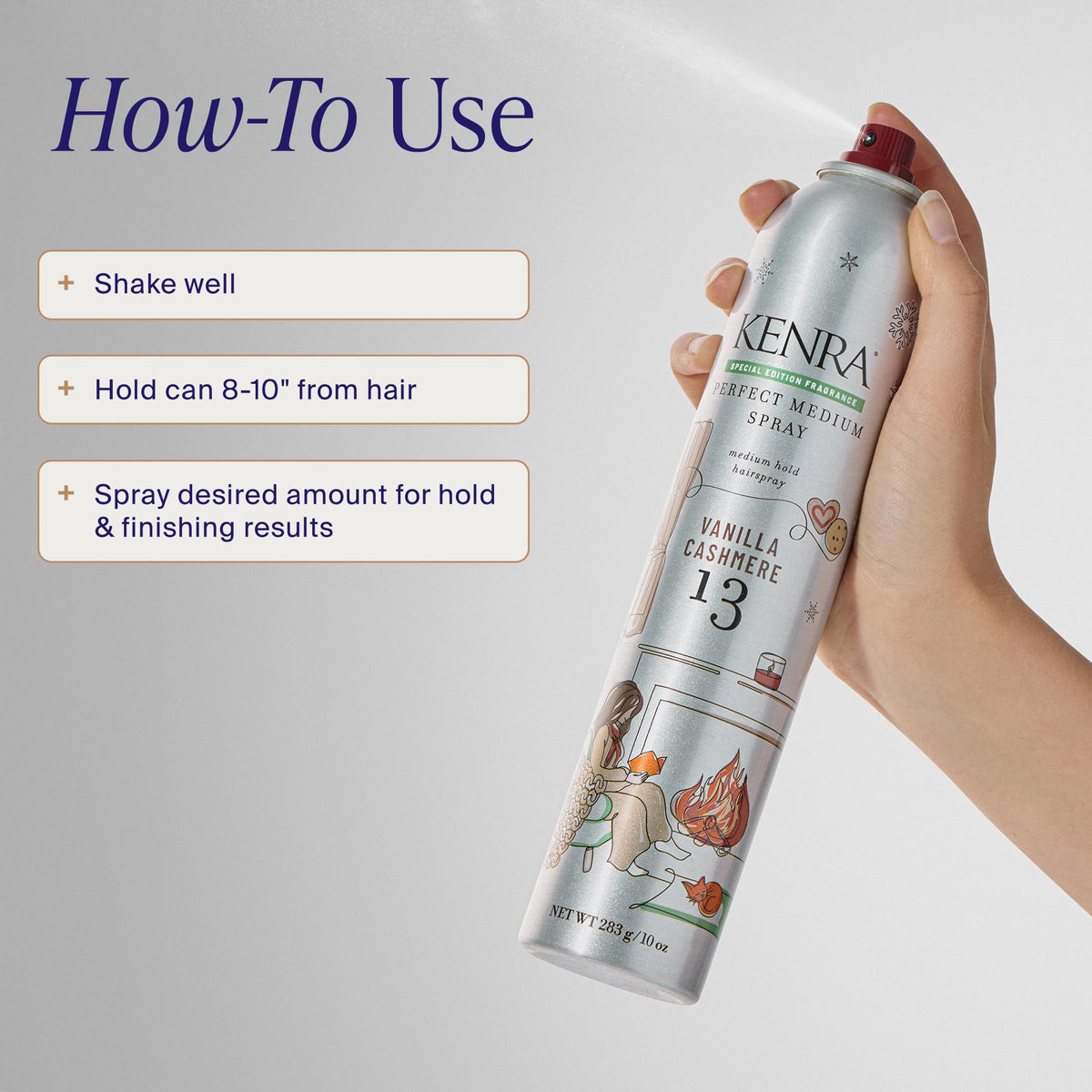 Kenra Perfect Medium Spray 13 10oz (VOC 50%) Vanilla Cashmere