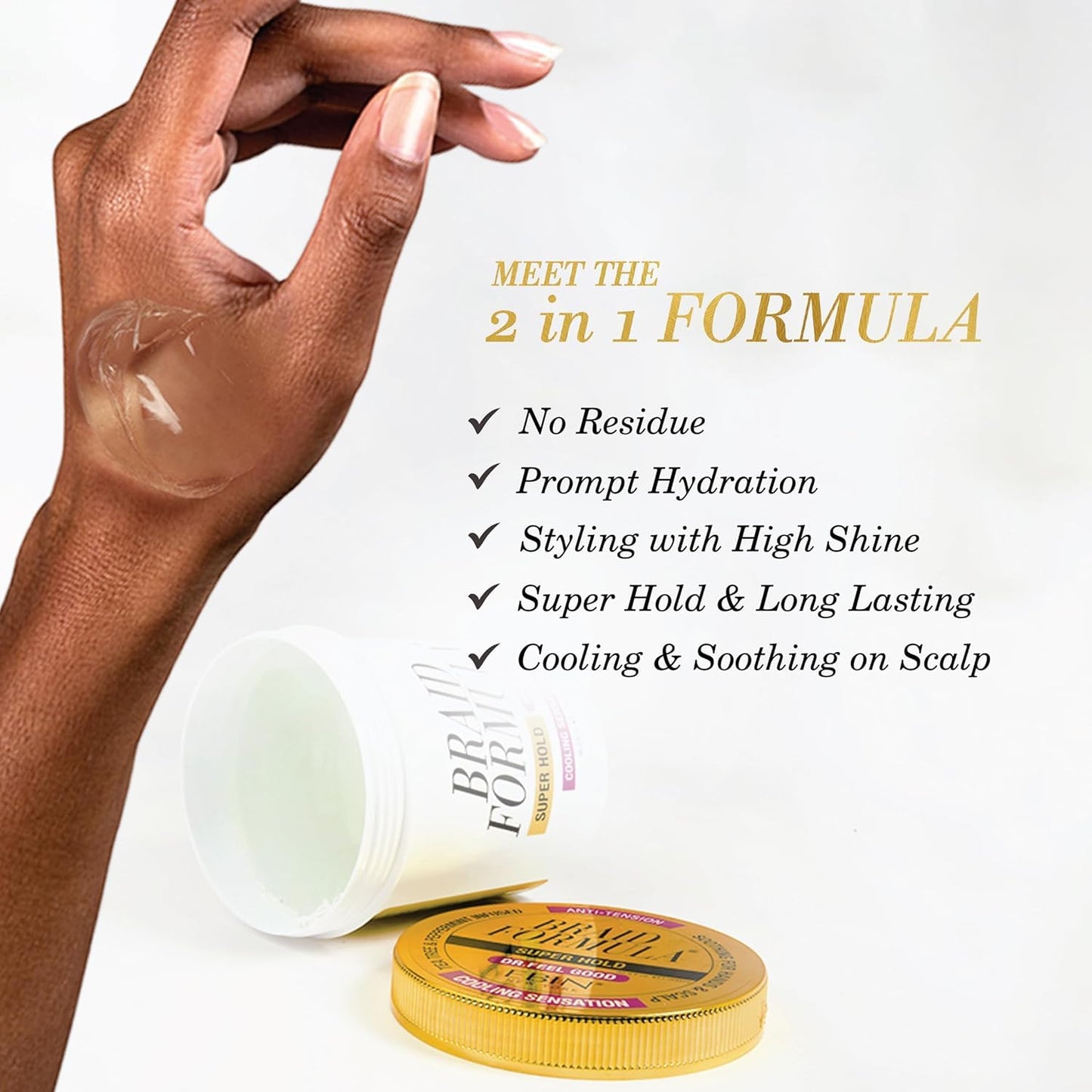 Braid Formula Dr. Feel Good Super Hold, 3.53fl. oz. | Menthol Infused to give Cooling Sensation, Smoothing with High Shine, Long Lasting Hold, Great Beauty & Personal Care EBIN NEW YORK