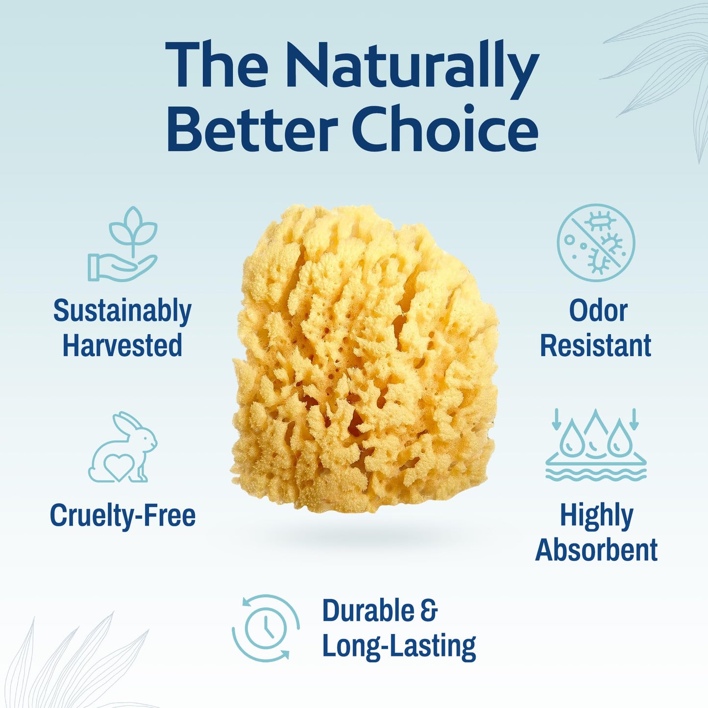 HartFelt Gentle Exfoliation Yellow Sea Sponge 4in - Natural Shower Sponges for Bathing for Men and Women - Rich Lather Beauty and Personal Care HartFelt