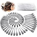 HiJeaton 60Pcs Metal Duck Billed Hair Clips for Women Styling Sectioning, Silver Hair Pins for Long Hair, Alligator Curl Loc Clips for Thick Hair Beauty & Personal Care HiJeaton