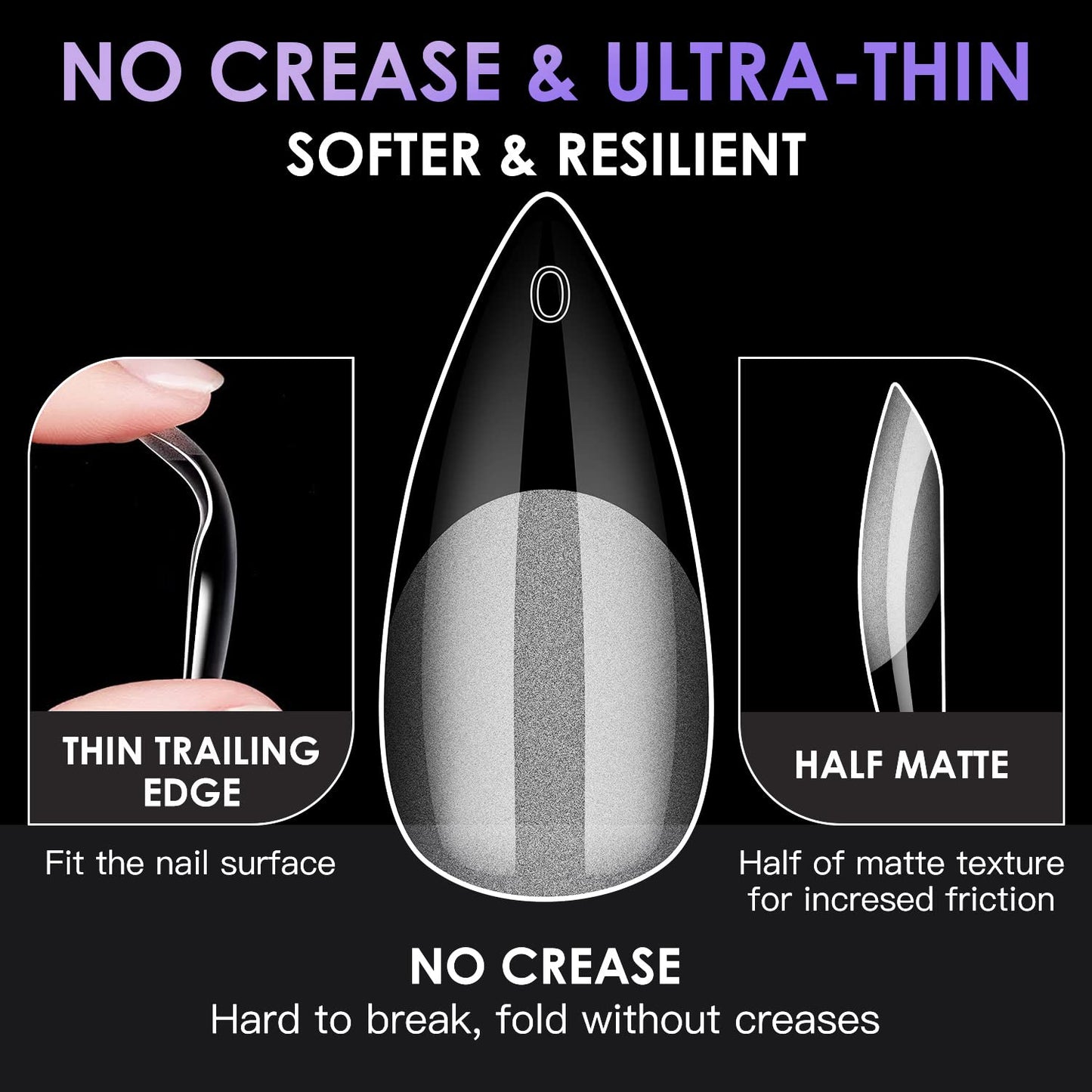 Melous Medium Stiletto Gel False Nail Tips, 120 PCS Pre Buff Full Cover, Square, Matte, 12 Sizes, 120 Number of Pieces, Nail Art Enhancement Beauty & Personal Care Melous