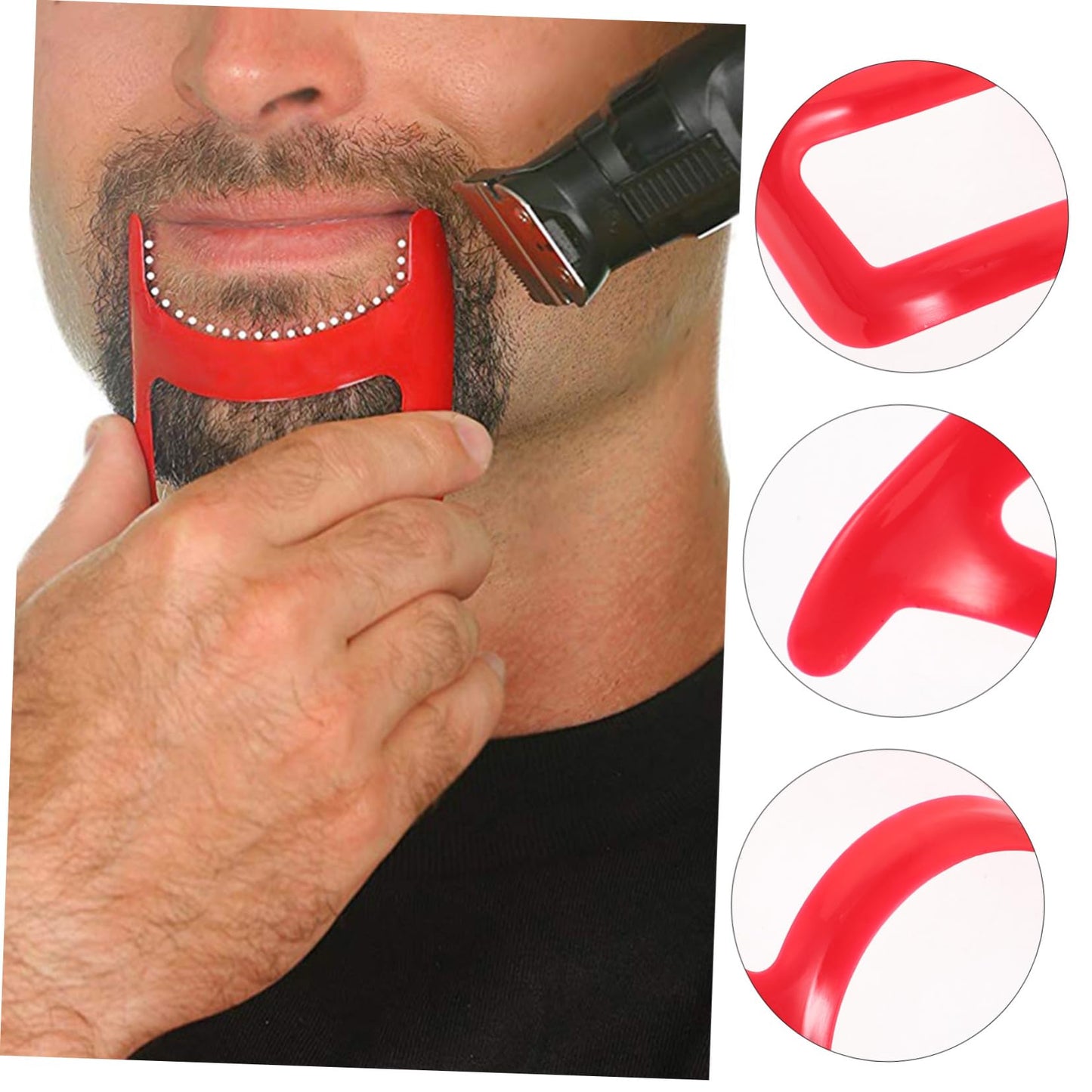 2Pcs Beard Styling Ruler Compact Goatee Outline Tool for Precision Shaping Durable Plastic Beard Template for Travel and Grooming Beauty and Personal Care Didiseaon