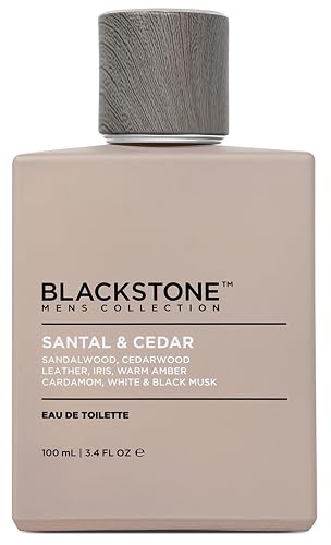 Blackstone Mens Collection Eau de Toilette - Santal & Cedar, | Men’s Fragrance, Warm (3.4 Fl Oz) Men's Grooming 100ml Santal & Cedar Toilette Beauty & Personal Care Blackstone