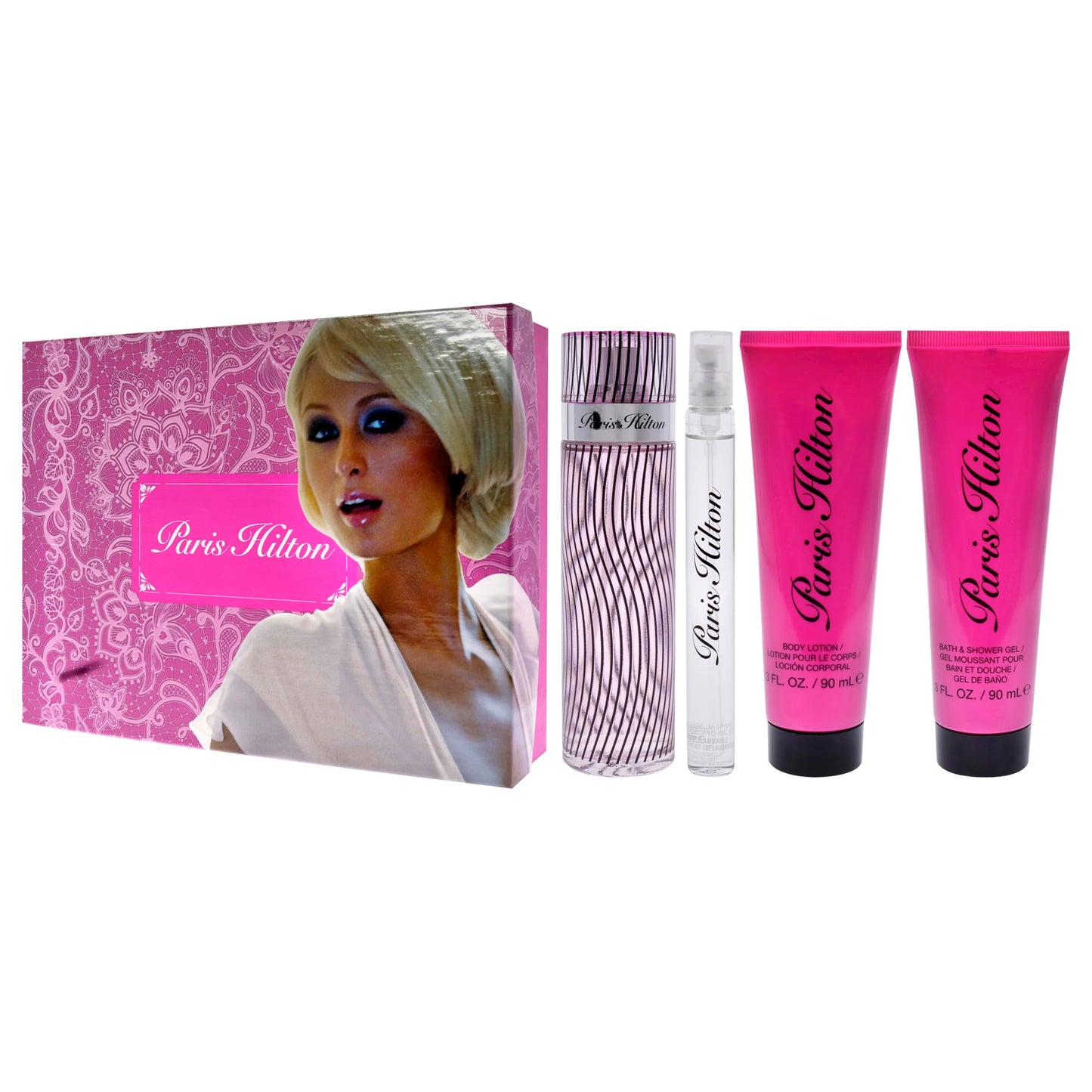 Paris Hilton by Paris Hilton, 4 Piece Gift Set women with Travel Spray Beauty & Personal Care Paris Hilton