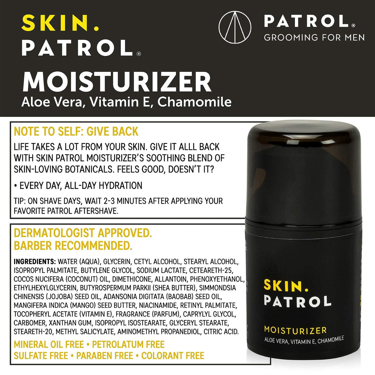 Bump Patrol Everyday Skin Moisturizer - Aloe Vera, Vitamin E, Chamomile, Guards Against Razor Bumps, Ingrown Hairs - 1.68 Ounces - Pack of 2 Beauty & Personal Care Bump Patrol