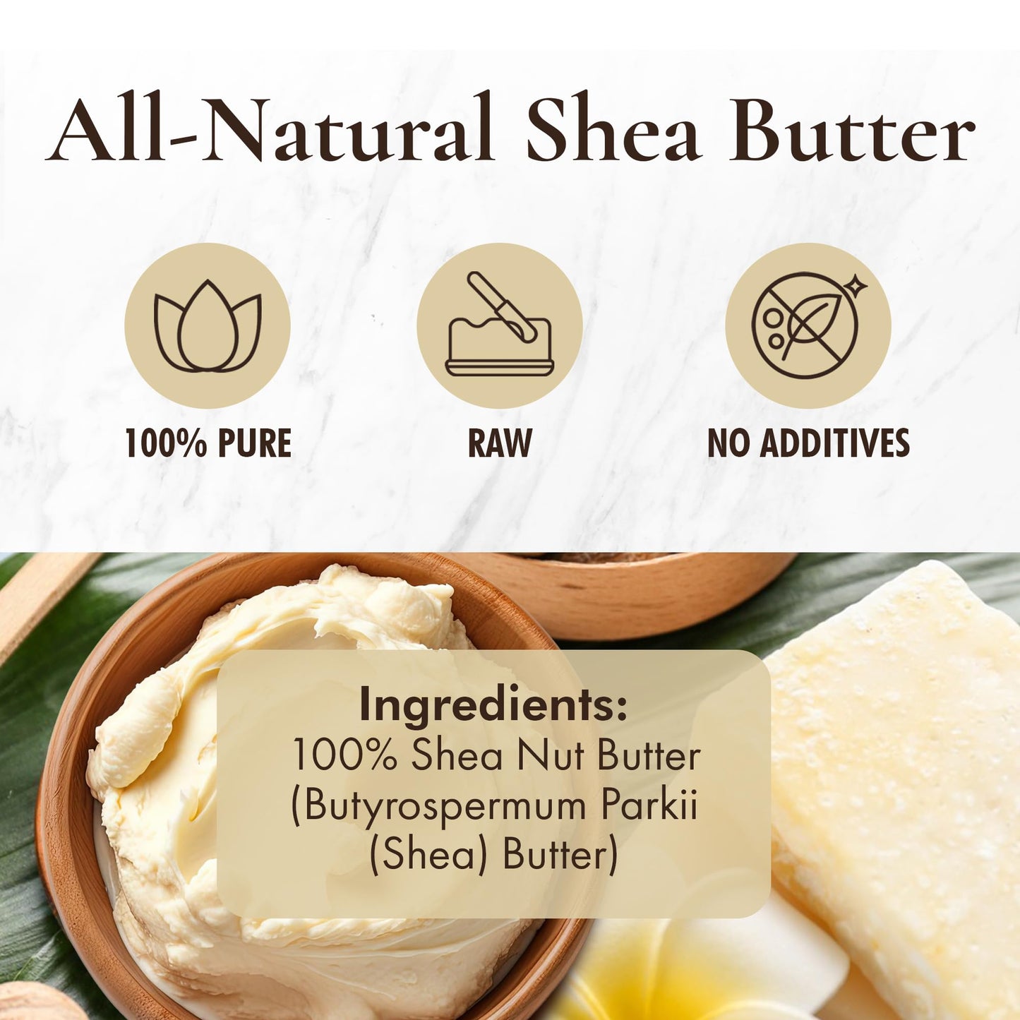 HalalEveryDay 28 oz Ivory Shea Butter- 100% Pure All Natural- Unrefined Organic Raw from Ghana- Raw African Shea Butter, Perfect for Skin, Face, Body Beauty & Personal Care HalalEveryDay