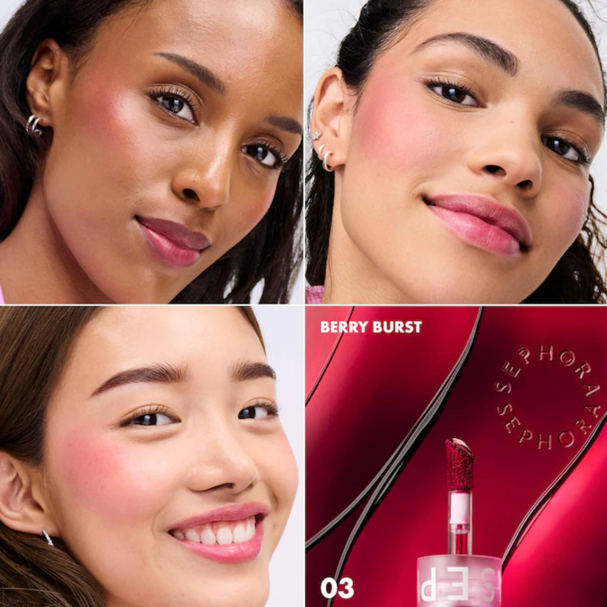 SEPHORA Collection Cheek & Lip Long-Lasting Gel Tint - 03 Berry Burst (8 mL / 0.27 fl oz)