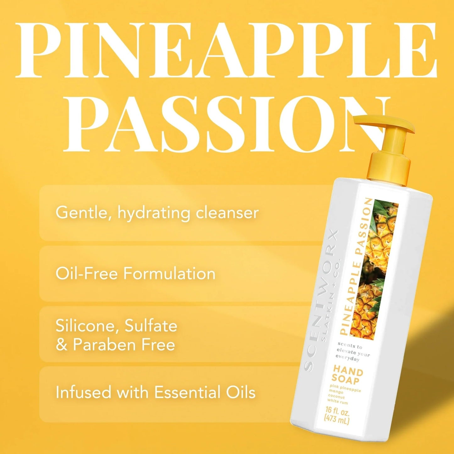 ScentWorx Pineapple Passion 16 oz Hand Soap Beauty & Personal Care ScentWorx by Slatkin + Co.